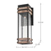 SATCO/NUVO Homestead 1-Light Large Wall Lantern Matte Black And Wood Finish With Clear Glass (60-7542)