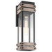 SATCO/NUVO Homestead 1-Light Medium Wall Lantern Matte Black And Wood Finish With Clear Glass (60-7541)