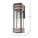 SATCO/NUVO Homestead 1-Light Medium Wall Lantern Matte Black And Wood Finish With Clear Glass (60-7541)