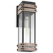 SATCO/NUVO Homestead 1-Light Medium Wall Lantern Matte Black And Wood Finish With Clear Glass (60-7541)