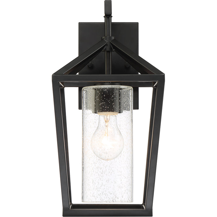 SATCO/NUVO Hopewell 1-Light Medium Lantern Matte Black Finish With Clear Seeded Glass (60-6592)