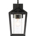 SATCO/NUVO Hopewell 1-Light Medium Lantern Matte Black Finish With Clear Seeded Glass (60-6592)