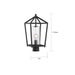 SATCO/NUVO Hopewell 1-Light Post Lantern Matte Black Finish With Clear Seeded Glass (60-6595)