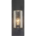 SATCO/NUVO Indie 1-Light Large Wall Sconce Textured Black Finish With Clear Seeded Glass (60-6578)