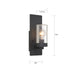 SATCO/NUVO Indie 1-Light Small Wall Sconce Textured Black Finish With Clear Seeded Glass (60-6579)