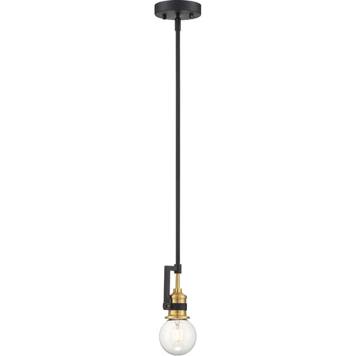 SATCO/NUVO Intention 1-Light Miniature Pendant Fixture Warm Brass And Black Finish (60-6975)