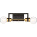 SATCO/NUVO Intention 2-Light Vanity Warm Brass And Black Finish (60-6972)