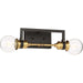 SATCO/NUVO Intention 2-Light Vanity Warm Brass And Black Finish (60-6972)