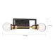 SATCO/NUVO Intention 2-Light Vanity Warm Brass And Black Finish (60-6972)