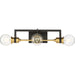 SATCO/NUVO Intention 3-Light Vanity Warm Brass And Black Finish (60-6973)