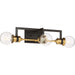 SATCO/NUVO Intention 3-Light Vanity Warm Brass And Black Finish (60-6973)