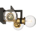 SATCO/NUVO Intention 3-Light Vanity Warm Brass And Black Finish (60-6973)