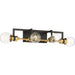 SATCO/NUVO Intention 4-Light Vanity Warm Brass And Black Finish (60-6974)