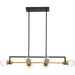 SATCO/NUVO Intention 6-Light Island Pendant Fixture Warm Brass And Black Finish (60-6977)