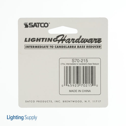 SATCO/NUVO Intermediate To Candelabra Reducer 2 Per Card (S70-215)