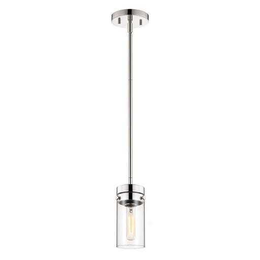 SATCO/NUVO Intersection 1-Light Mini Pendant Polished Nickel With Clear Glass (60-7629)