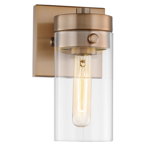 SATCO/NUVO Intersection 1-Light Vanity Burnished Brass With Clear Glass (60-7531)