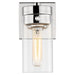 SATCO/NUVO Intersection 1-Light Vanity Polished Nickel With Clear Glass (60-7631)