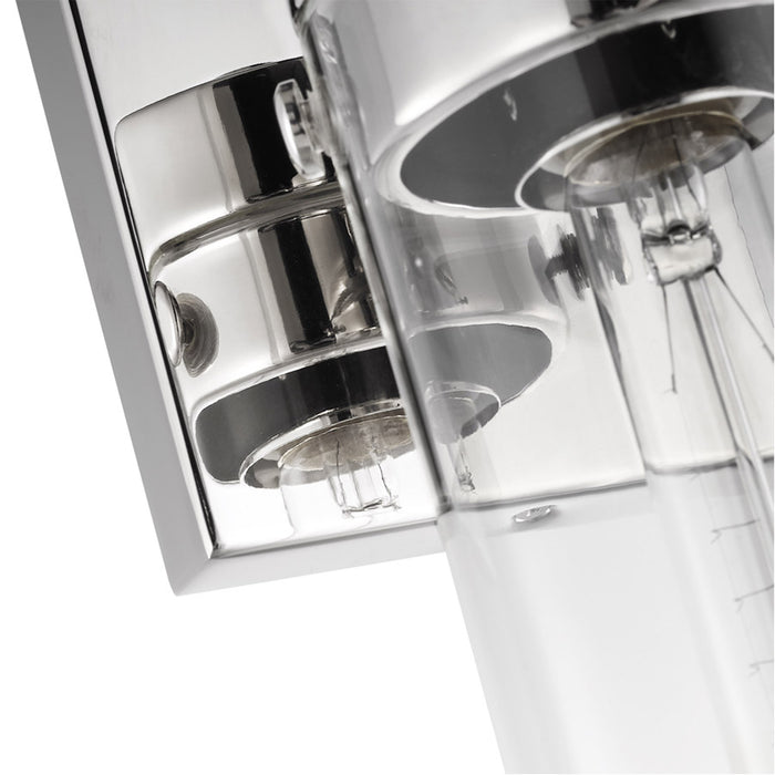 SATCO/NUVO Intersection 1-Light Vanity Polished Nickel With Clear Glass (60-7631)