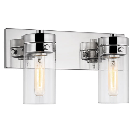 SATCO/NUVO Intersection 2-Light Vanity Polished Nickel With Clear Glass (60-7632)