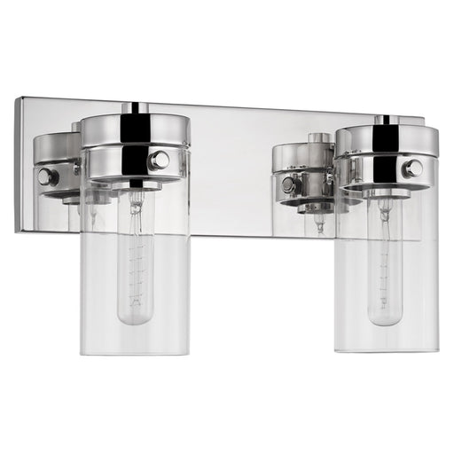 SATCO/NUVO Intersection 2-Light Vanity Polished Nickel With Clear Glass (60-7632)