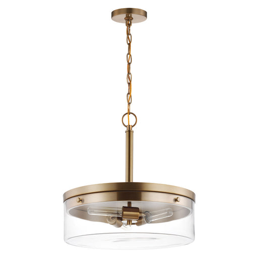 SATCO/NUVO Intersection 3-Light Pendant Burnished Brass With Clear Glass (60-7530)