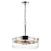 SATCO/NUVO Intersection 3-Light Pendant Polished Nickel With Clear Glass (60-7630)