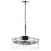 SATCO/NUVO Intersection 3-Light Pendant Polished Nickel With Clear Glass (60-7630)