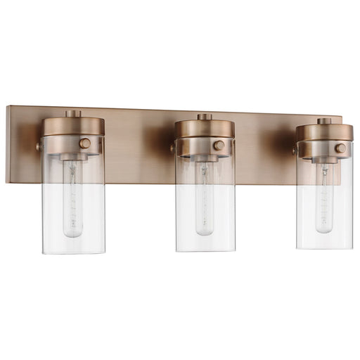 SATCO/NUVO Intersection 3-Light Vanity Burnished Brass With Clear Glass (60-7533)