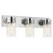 SATCO/NUVO Intersection 3-Light Vanity Polished Nickel With Clear Glass (60-7633)