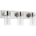 SATCO/NUVO Intersection 3-Light Vanity Polished Nickel With Clear Glass (60-7633)