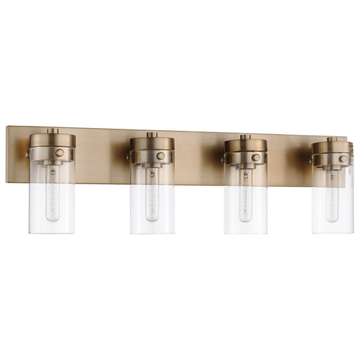 SATCO/NUVO Intersection 4-Light Vanity Burnished Brass With Clear Glass (60-7534)