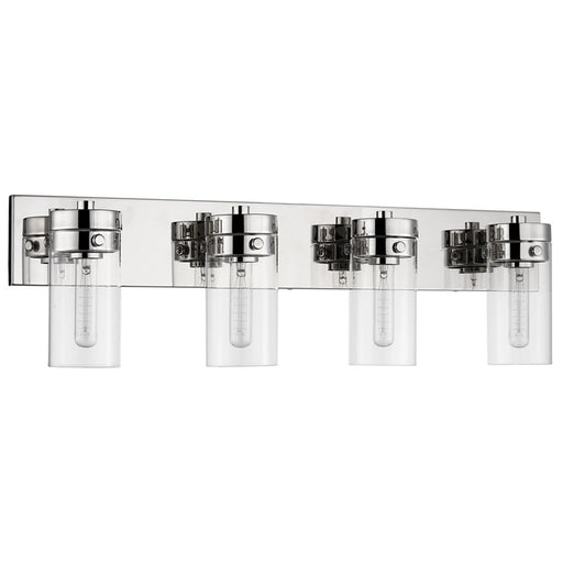 SATCO/NUVO Intersection 4-Light Vanity Polished Nickel With Clear Glass (60-7634)