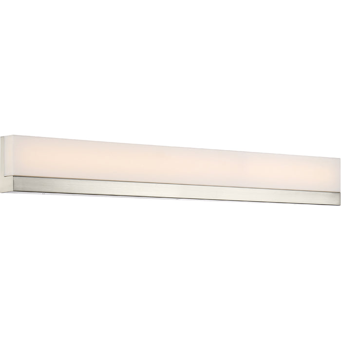 SATCO/NUVO Jackson LED Large Vanity Brushed Nickel Finish With White Acrylic (62-1329)