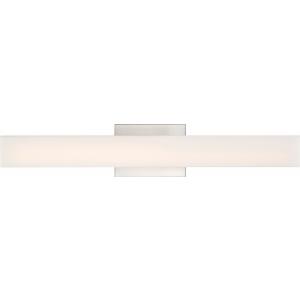 SATCO/NUVO Jess LED Medium Vanity Brushed Nickel Finish With White Acrylic (62-1331)