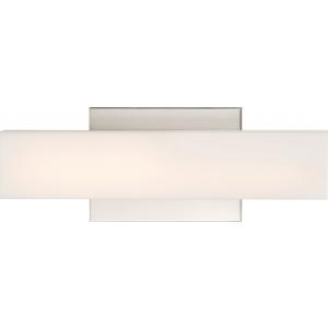 SATCO/NUVO Jess LED Small Vanity Brushed Nickel Finish With White Acrylic (62-1330)