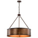 SATCO/NUVO Kettle 5-Light Oversized Pendant With 60W Vintage Lamps Included Weathered Brass Finish (60-5895)