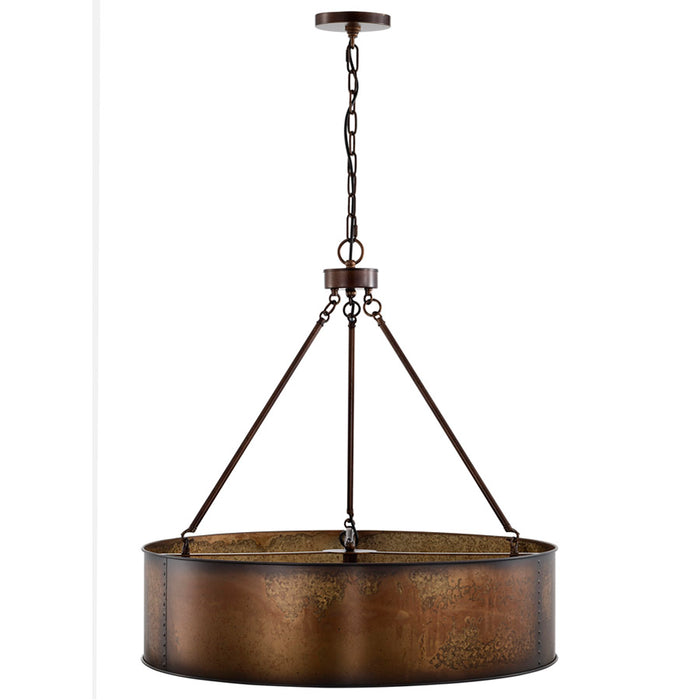 SATCO/NUVO Kettle 5-Light Oversized Pendant With 60W Vintage Lamps Included Weathered Brass Finish (60-5895)