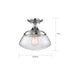 SATCO/NUVO Kew 1-Light Semi-Flush Fixture Polished Nickel Finish With Clear Glass (60-6798)