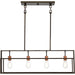 SATCO/NUVO Lake 4-Light Island Pendant Bronze With Copper Accents Finish (60-5854)