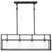 SATCO/NUVO Lake 4-Light Island Pendant Iron Black With Brushed Nickel Accents Finish (60-5859)