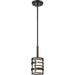 SATCO/NUVO Lansing 1-Light Miniature Pendant With White Fabric Shade (60-6432)