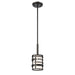 SATCO/NUVO Lansing 1-Light Miniature Pendant With White Fabric Shade (60-6432)