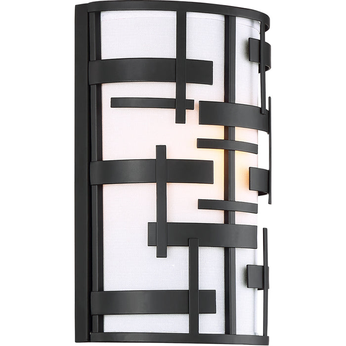 SATCO/NUVO Lansing 2-Light Wall Sconce With White Fabric Shade (60-6431)