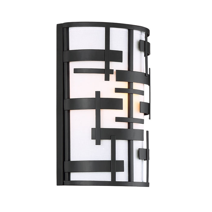 SATCO/NUVO Lansing 2-Light Wall Sconce With White Fabric Shade (60-6431)