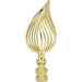 SATCO/NUVO Leaf Brass Finial 3-1/2 Inch Height 1/4-27 Polished Brass Finish (90-1743)