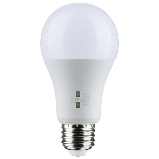 SATCO/NUVO LED A-Shape Lamp CCT Selectable 2700K/3000K/3500K/4000K/5000K 12W 90 CRI 120V 1100Lm Medium E26 Base Dimmable (S11792)