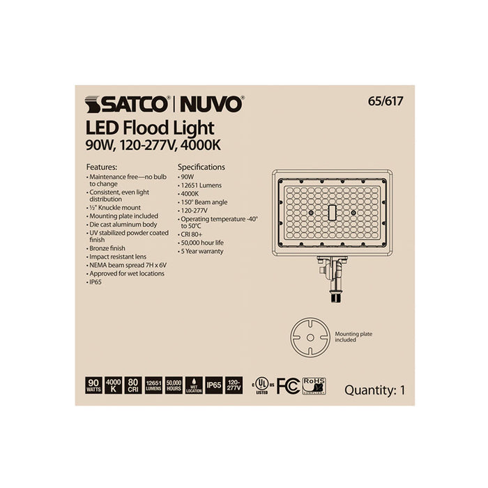 SATCO/NUVO LED Flood Light 90W 4000K Bronze Finish (65-617)