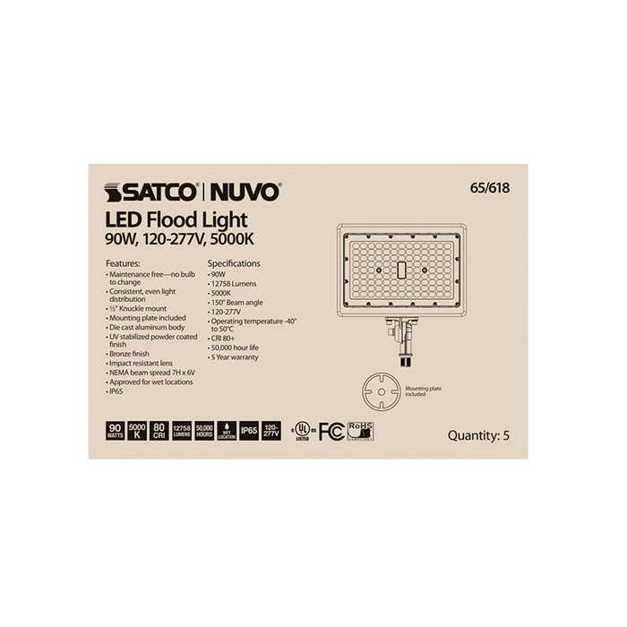 SATCO/NUVO LED Flood Light 90W 5000K Bronze Finish (65-618)