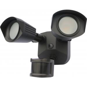 SATCO/NUVO LED Security Light Dual Head Bronze Finish 3000K Motion Sensor (65-213)